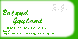 roland gauland business card